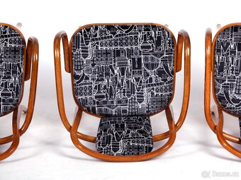 Pohodlná, elegantní křesílka , židle TON,J. Hoffman, 4 ks. - 11