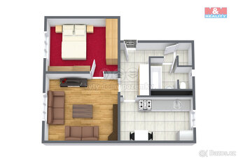 Prodej bytu 2+1, 50 m², Březová, ul. Hlavní - 11