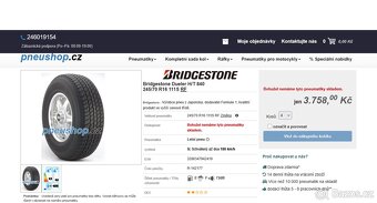 4x univerzální pneu Bridgestone Dueler 840 H/T 245/70 R16 - 11