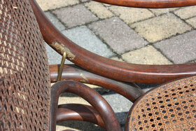 Thonet křeslo houpací s vysouvací podnožkou, 1890 - 1915 - 11