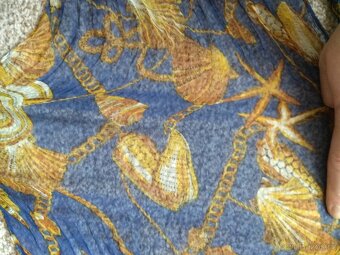 Nový dámský šátek s motivem mořských plodů - viskóza, Indie - 11