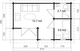 Vybavený Tiny House / zahradní chata sleva 35 % - 11