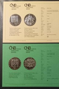 soubor 28 stříbrných mincí motiv Praha 1948 - 2020 - 11