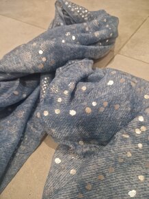 Desigual foul Galaxy dámský značkový šátek šála modrý lesklý - 11