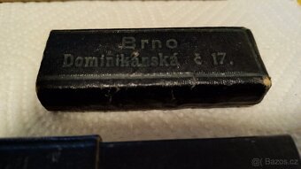 Starožitná břitva včetně pouzdra a brousku - 11