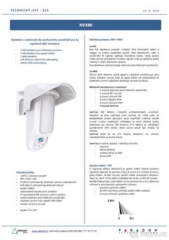 NVX80 venkovní, 3x PIR + MW, IR-AM, BUS/NC, dosah 15 m - 11