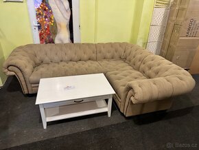 Hezká rohová Sedací souprava Chesterfield - 11