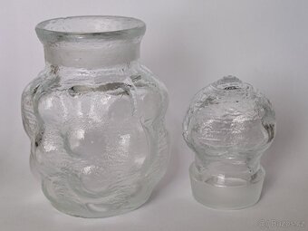 Retro dóza Pavel Pánek, lisované sklo, ČSSR, pošta 79.- - 11