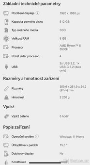 Notebook Lenovo IdeaPad Gaming 3 15ACH6 Windows 11 Home - 11