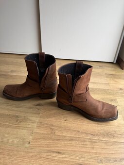 Kovbojské kožené boty koně kotníkové - 11