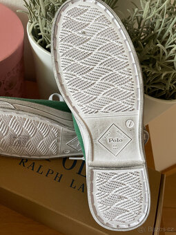 Nové zelené plátěné tenisky Polo Ralph Lauren, vel. 40 - 11