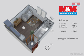Prodej bytu 1+kk, 16 m², Benešov nad Ploučnicí, ul. Nádražní - 11