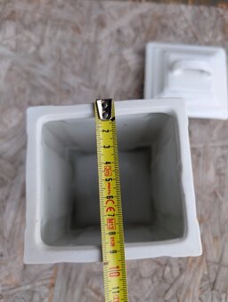 3 ks Starožitné dózy s motivem fialky. - 11