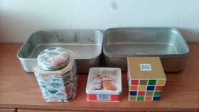 Vintage košíky-proutěné,plast,kov; krabičky,dózy-kov, plast - 11