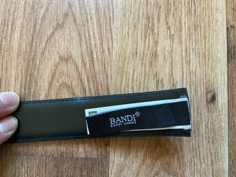 Nový pánský kožený opasek Bandi s aut. sponou-černý, nastav. - 11