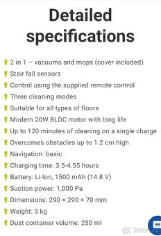 Robotický vysavač / robot vacuum cleaner HOME RV-A35 - 11