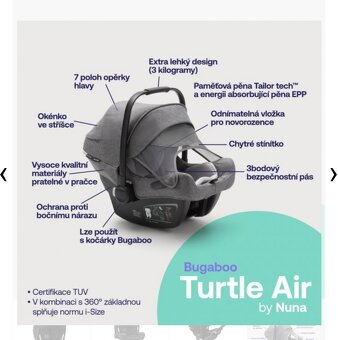 Bugaboo Turtle Air by Nuna Grey 2023 s bází 360 Nuna - 11
