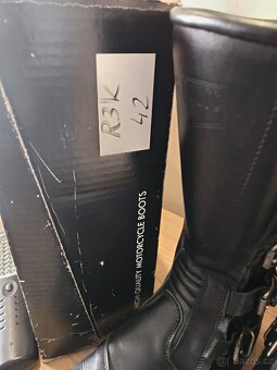 Prodám kožené boty na chopper, vel 42 nové - 11