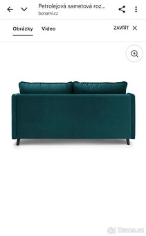 Rozkládací pohovka Bobochic Paris Loft petrolejová - 11