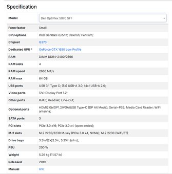 Dell 5060/5070 SFF i5-8500/i5-9500 8GB DDR4 W11 + vol. SSD - 11