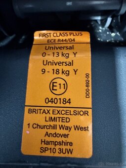 BRITAX ROMER FIRST CLASS PLUS COSMOS BLACK 0-18 KG - 11