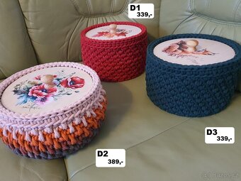 sbírka - sada háčkovaných úložných košů - 11