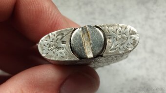 Starožitný stříbrný zajímavý zapalovač, 33g, ag - 11