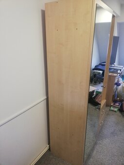 Zrcadlová, šatní skříň, dekor bříza, - 11