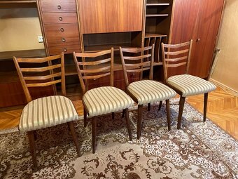 Retro stěna, skříňka, psací stůl, křesla, židle. - 11