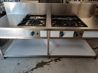 Plynový sporák XXL s paellovými hořáky 10,4kW a 27kW - 11