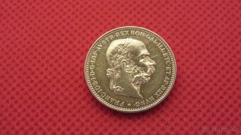 Zlaté mince 10,20,100 koruna Františka Josefa I - 11