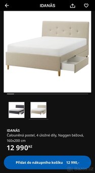 Čalouněná postel IKEA - 11