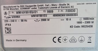 Pračka Siemens WM14VG43 iQ800, 9 kg, A, 1400 ot./min. - 11