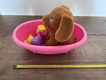 Plyšový pes + vanička + doplňky - 11