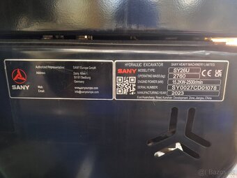 Minibagr SANY 26, pásové minirypadlo 2,8 tuny + powertilt. - 11