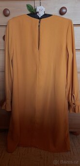 M&S elegantní hořčicové šaty - 11