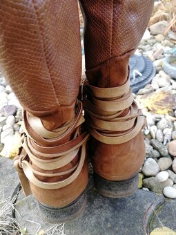 Zimní kozačky 41 hnědé - 11