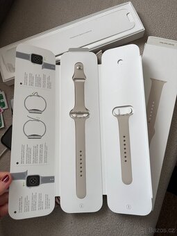 Apple Watch SE (2022) 44 mm GPS, Starlight, TOP stav+výbava - 11