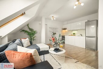 Podkrovní 2+kk kde najdete klid a skvělé spojení do metropol - 11