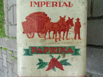 Stará plechová krabička 18 x 18 x 26 cm. - 11