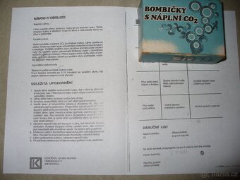 retro sifonová lahev s pův. obalem a bombičkami - 11