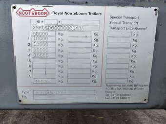 NÁVĚS PLOŠINOVÝ NOOTEBOOM r.2011, roztahovací o 8m - 11