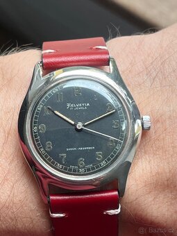 Svycarske hodinky Helvetia / vojensky styl - 11