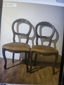 2x postel halabala, 2x židle Philippe, koberec ,květináč - 11