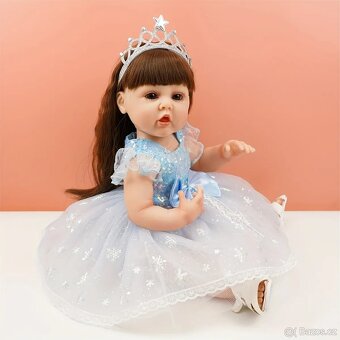 Realistická Reborn panenka modrá princezna - 11