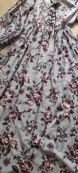 Květované dlouhé šaty se šněrováním - NOVÉ - 11