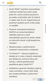 Otočná autosedačka joie i-Spin 360 e pro děti od6m do 4 let - 11