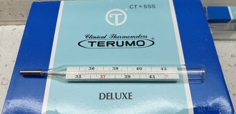 RTUŤOVÝ TEPLOMĚR NORMOVANÝ JAPAN TERUMO DE LUXE -NOVÝ - 11