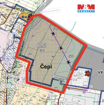 Prodej pozemku k bydlení, 15065 m², Čepí - 11