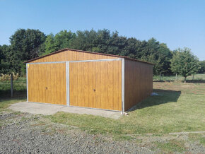 Plechová garáž 3x5m,sedlová střecha,pozinkovaný plech - 11